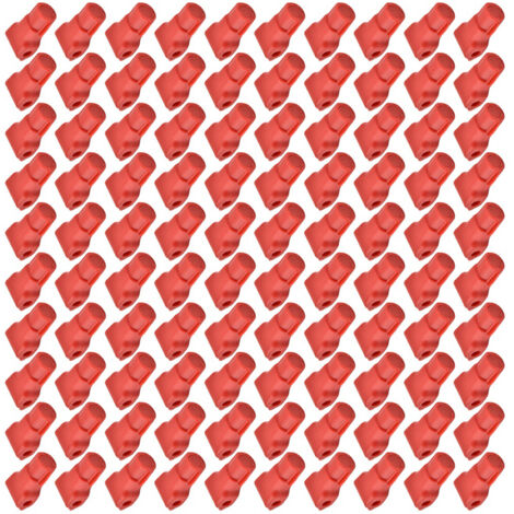 100 cadenas antivol à crochet pour téléphones portables, verrous pour articles de magasin, rouge (6 mm)
