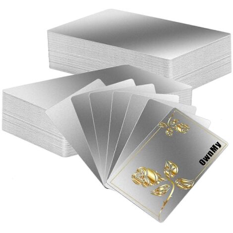 100 cartes de visite vierges en métal pour gravure laser, B