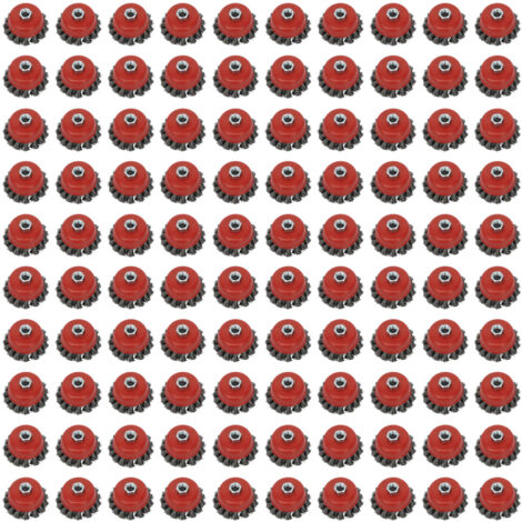 100 cepillos de alambre de 3 pulgadas, cepillos de alambre de acero para pulir y eliminar óxido, rueda para amoladora angular
