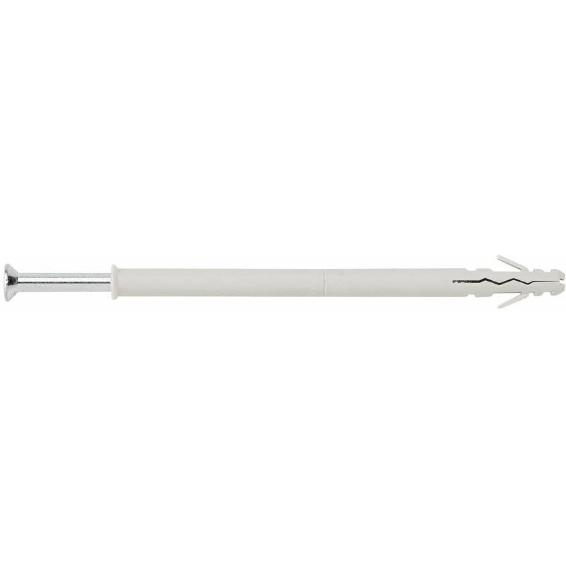Cheville à frapper à 2 ailettes - Vis tête fraisée - Polyamide 6.6 10 x 135 Ø10 - Boite de 100