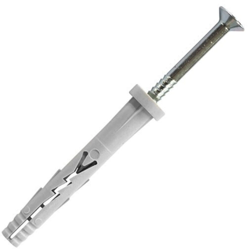 Scell-it - 50 chevilles à frapper tête plate 8 x 45 mm + clou - SC-YZP8045