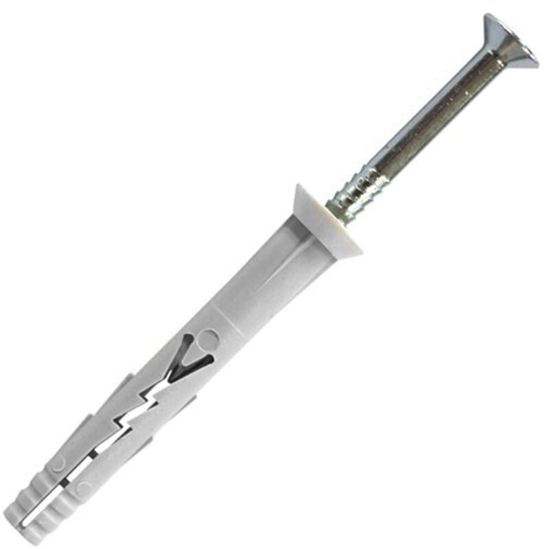 Scell-it - 200 chevilles à frapper tête fraisée 5 x 37 mm + clou - SC-YZF5037