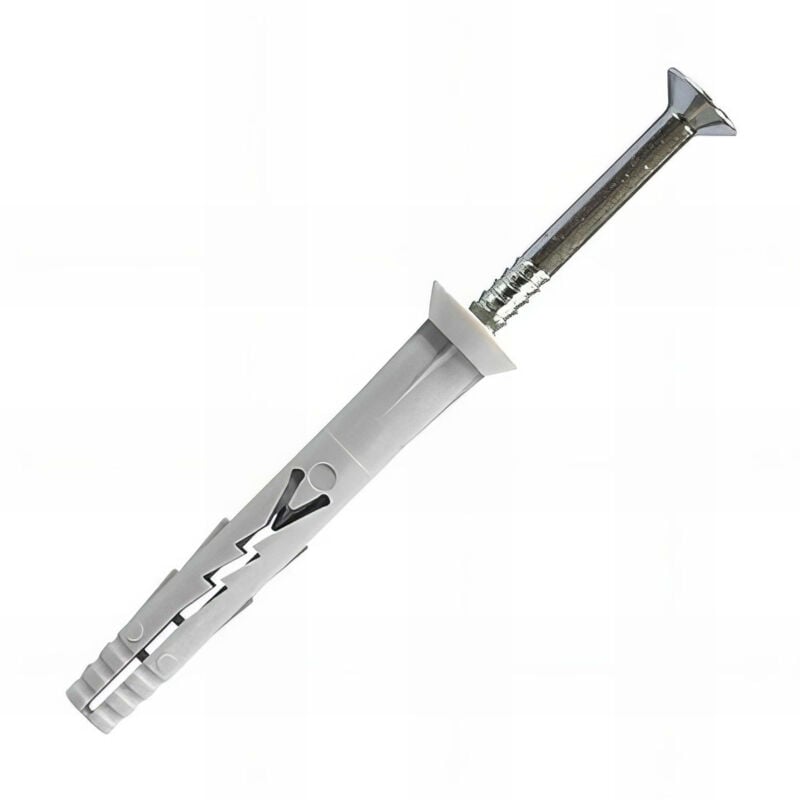 Scell-it - 200 chevilles clou acier multi-matériaux à frapper, tête fraisée, nylon - 6 x 32 mm