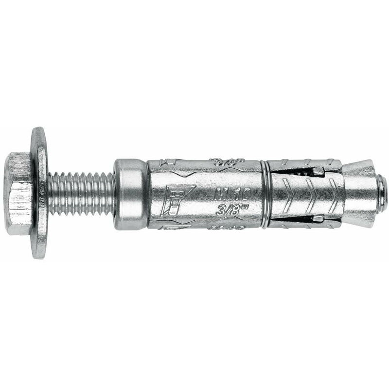 Chevilles métalliques charges mi-lourdes avec vis - Zamak M10 x 80 Ø16 - Boite de 50