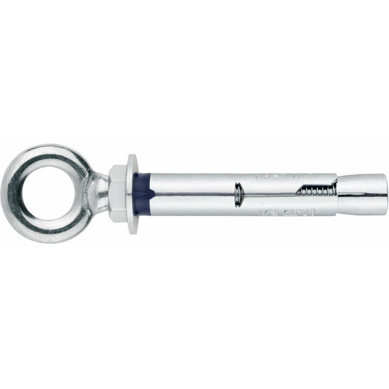 Cheville anti-rotation pour charges moyennes - Piton forgé - Zingué M6 x 45 Ø8 - Boite de 100