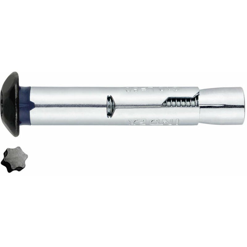Index - Cheville anti-rotation pour charges moyennes Tête inviolable - Zinguée noire - Homologué ate Option 7 M8 x 80 Ø10 - Boite de 100