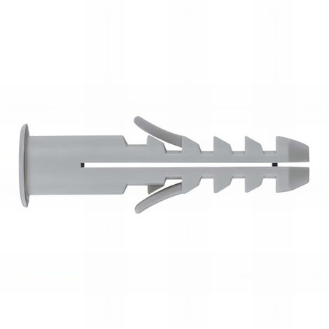100 chevilles nylon avec collerette large - 6 x 30 mm - D. 6 mm