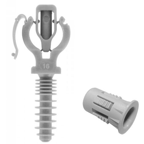 100 CLIPEO simple gris + Bagclip - Fixation pour tube IRL Ø16 - Ram