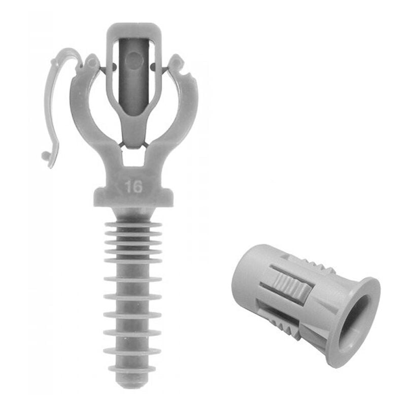 100 CLIPEO simple gris + Bagclip - Fixation pour tube IRL Ø20 - Ram