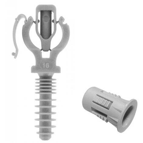 100 CLIPEO simple gris + Bagclip - Fixation pour tube IRL Ø20 - Ram