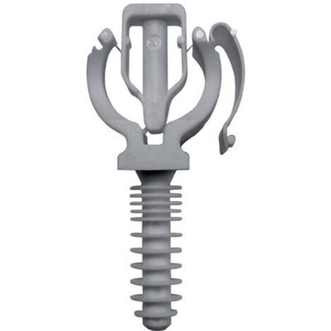 100 CLIPEO simple gris - Fixation pour tube IRL Ø16 - Ram