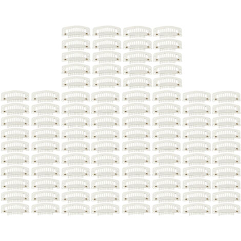 100 clips à dents pour extensions de cheveux, 9 dents, 32 mm, blanc, multi-usage, fixation cheveux naturels ou postiches
