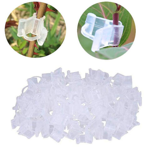 100 clips de greffage en plastique pour plantes, mini-accessoires de jardinage pour semis