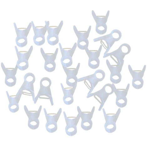 100 clips de support de jardin pince transparente