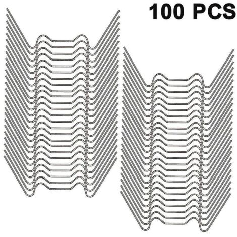 100 clips de vitrage en acier inoxydable, type W, pour serre