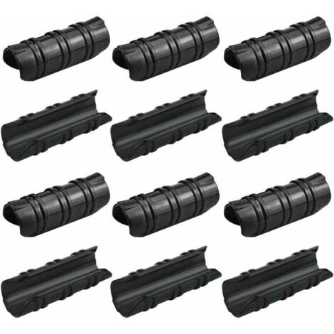 100 clips para invernadero de 25 mm, resistentes a altas temperaturas, duraderos y fáciles de usar, para fijar lonas de invernadero, pancartas y láminas de jardín (negro)