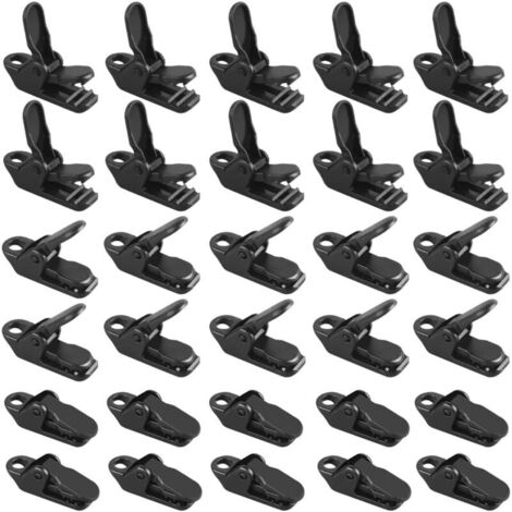 100 clips para lonas, carpas, toldos, actividades al aire libre (3,2 x 1 x 1,3 cm)