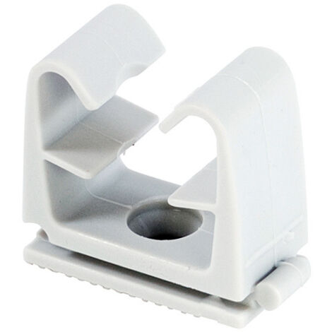 100 clips tube FC pour câble électrique et tube souple 6 à 9 mm - Fischer