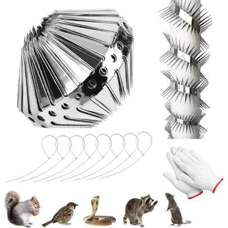 100 cm - Protection contre les martres - Pour la maison, la gouttière et l'arbre - Protection contre les martres - 100 cm x 2,5 cm