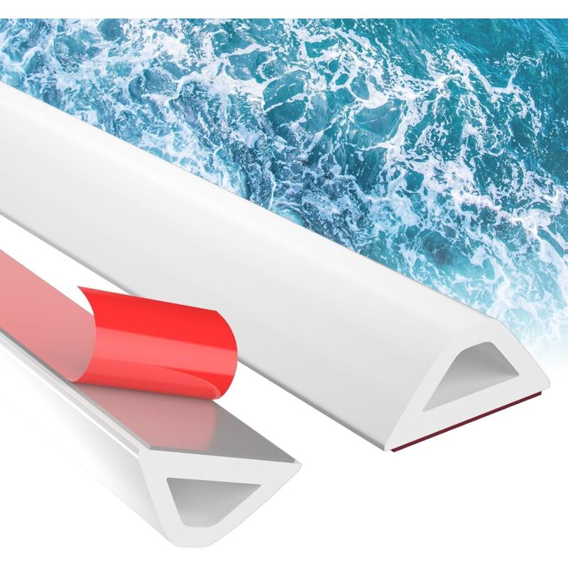 100 cm Seuil De Douche Barrage d'eau Pliable - Barriere De Douche Anti Débordement Silicone, Accessible aux Fauteuils Roulants, pour Salle de Bains