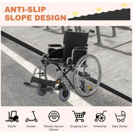 100 cm Türschwellenrampe, rollstuhlgerechte Türschwellenrampe, geeignet für Rollstühle und Kinderwagen (schwarz).