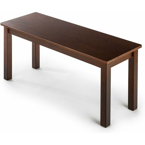 100 cm Wood Bench  Espresso Solid Wood Dining Bench  Easy Assembly