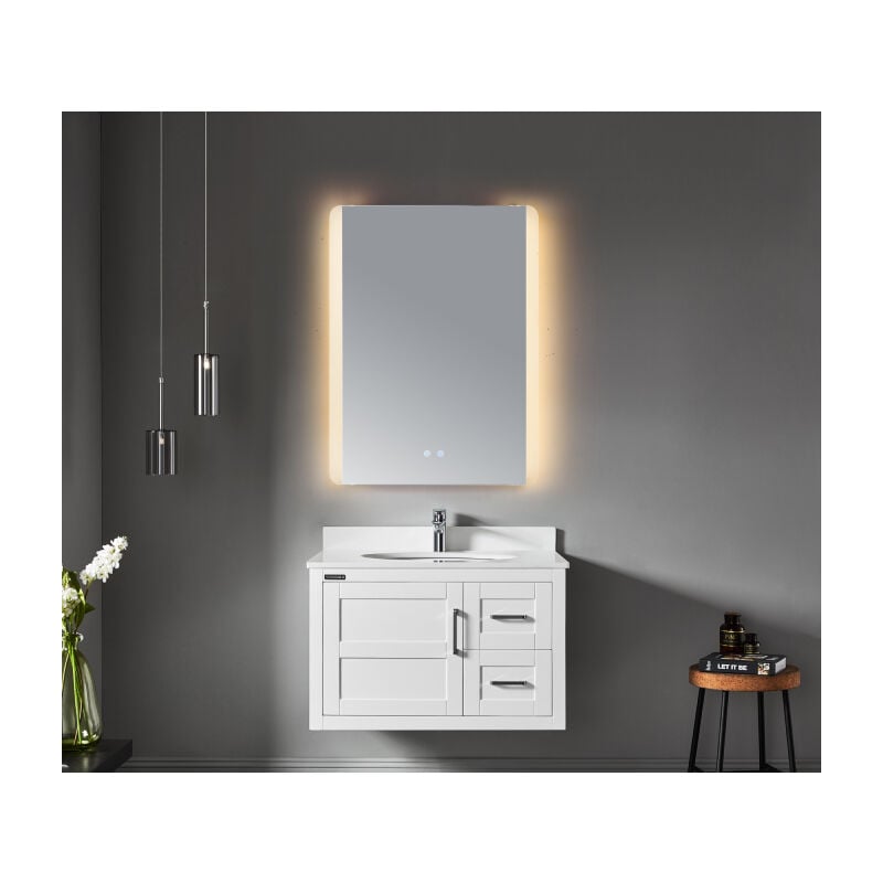 Sourcia - Miroir antibuée avec éclairage led 100 cm x 60 cm - Horizontal SA19-008