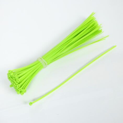 100 collier de serrage cranté nylon vert 3.6x250 pour auto moto