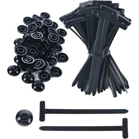 100 collier de serrage, nylon résistant aux uv, boucle verrouillable, gestion câbles, voiture vélo maison