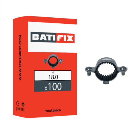 100 colliers simples isolés Ø18mm acier zingué - Batifix