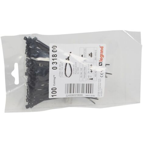 100 Colring Noir 2,4mmX95mm LEGRAND 031800