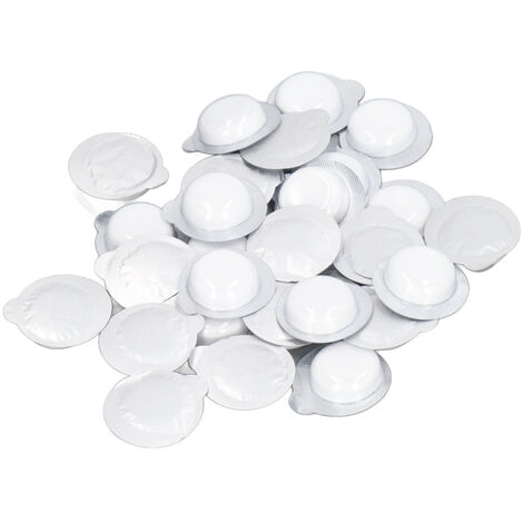 100 Comprimés Effervescents Nettoyants Puissants pour Vitres de Voiture - Action Concentrée, Blanc