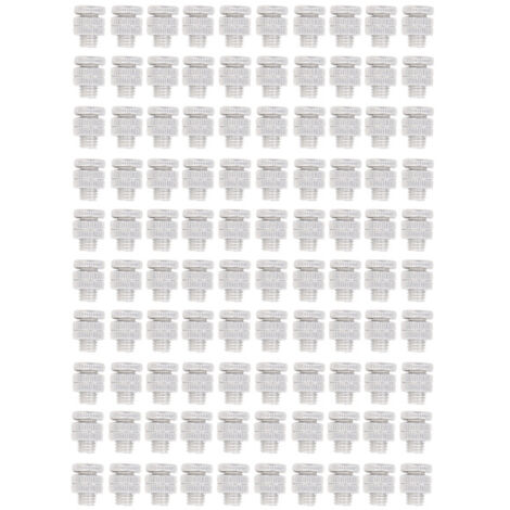 100 connecteurs de clôture électrique extérieure en alliage d'aluminium, vis à fente filetée de 0,8 cm