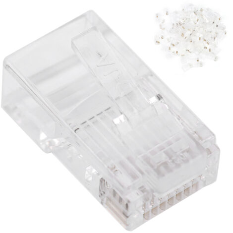 100 connecteurs RJ45 Cat5E dorés pour câbles réseau, routeurs et équipements gaming