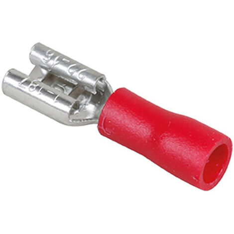 100 cosses femelles 3mm 0,5 à 1,5mm2 rouge (70343)