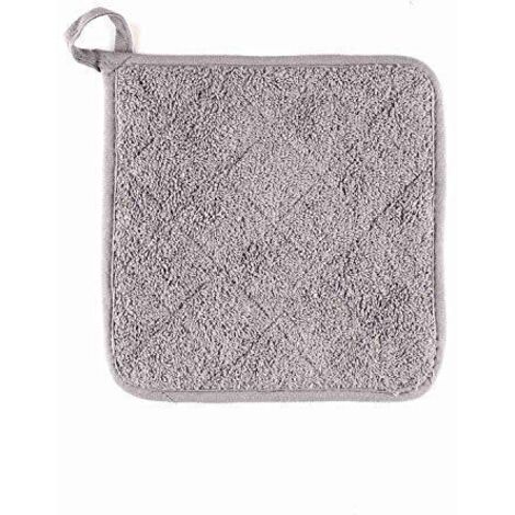 100% Coton de Cuisine Quotidien de Terry Support de Pot résistant à la Chaleur Dessous Manique pour Cuisine et pâtisserie Lot de 5 gris
