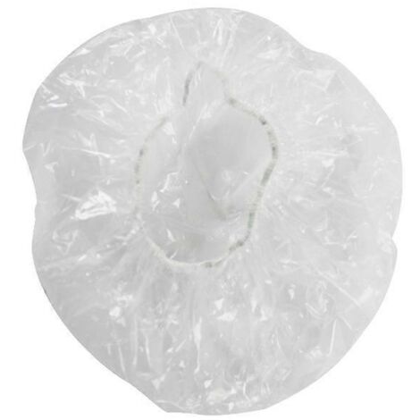 100 couvercles en plastique transparent réutilisables pour la conservation des aliments lors de pique-niques en plein air.