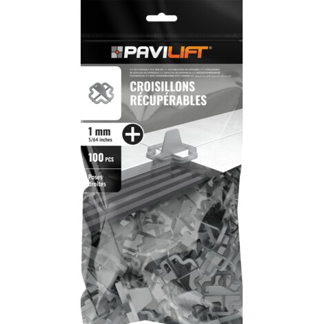 100 Croisillons récupérables "+" 1mm Pavilift