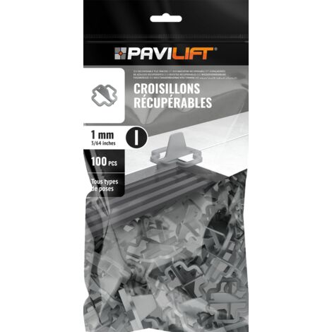 100 Croisillons récupérables "I" 1mm Pavilift