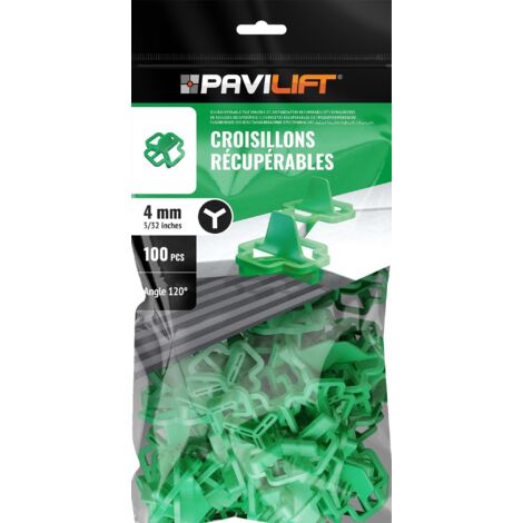 100 Croisillons récupérables "Y" 120° 4mm Pavilift