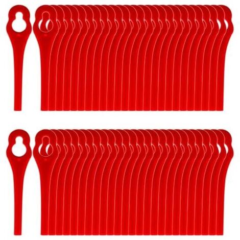 100 cuchillas de repuesto PA6, compatibles con recortadoras de bordes Florabest LIDL FRTA 20 A1, FAT 18B2, FAT 18B3