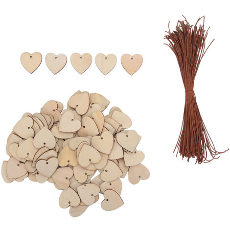 100 dekorative herzförmige Ornamente für Weihnachtsbäume, Hochzeiten, DIY-Projekte und Wohndekoration