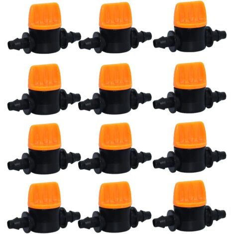 100 drip irrigation valves, 1/4-inch barbed stop valves, irrigation pipe fitting valves, accessories and connectors