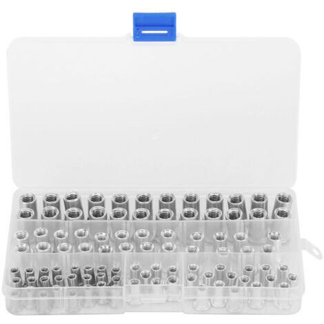 100 écrous à sertir M4 M5 M6 M8 en aluminium à tête plate - Outils de quincaillerie