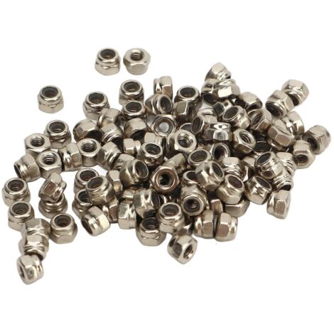 100 écrous antivol M2.5 hexagonaux pour roues RC Traxxas à l'échelle 1/18.