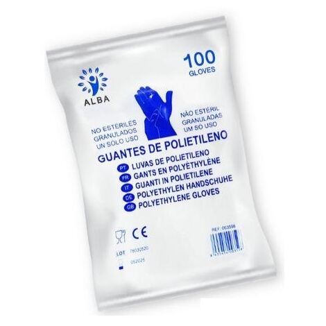 100 Einweg -Polyethylenhandschuhe