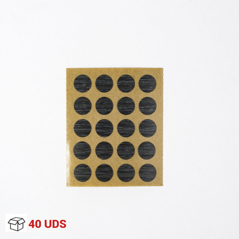 

REI - Tapones para Ocultar Tornillos | Embellecedor Tapa Tornillos | Fabricado en PVC | Acabado en Wengué | Medidas 12*12*0,6 mm | 40 Unidades