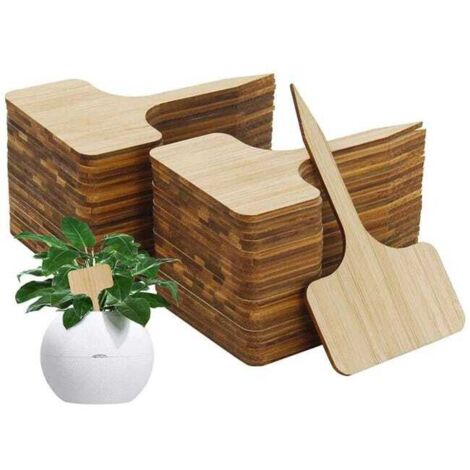 100 Etichette Piante in Legno Tipo T – Targhette per Orto e Marcatori per Semina