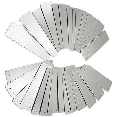 100 etiquetas de aluminio para jardín, rectangulares, para exteriores, de metal, para jardinería, plantas y aluminio.