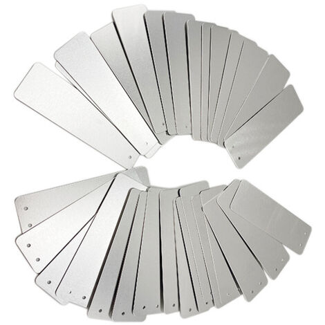 100 etiquetas de aluminio para jardinería: rectangulares, letreros para exteriores, letreros de metal, etiquetas para plantas de jardinería, letreros de aluminio para jardinería